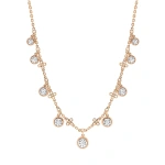 Boodles Beach Medium Rose Gold Diamond Necklace | Fine Necklaces | Coveti