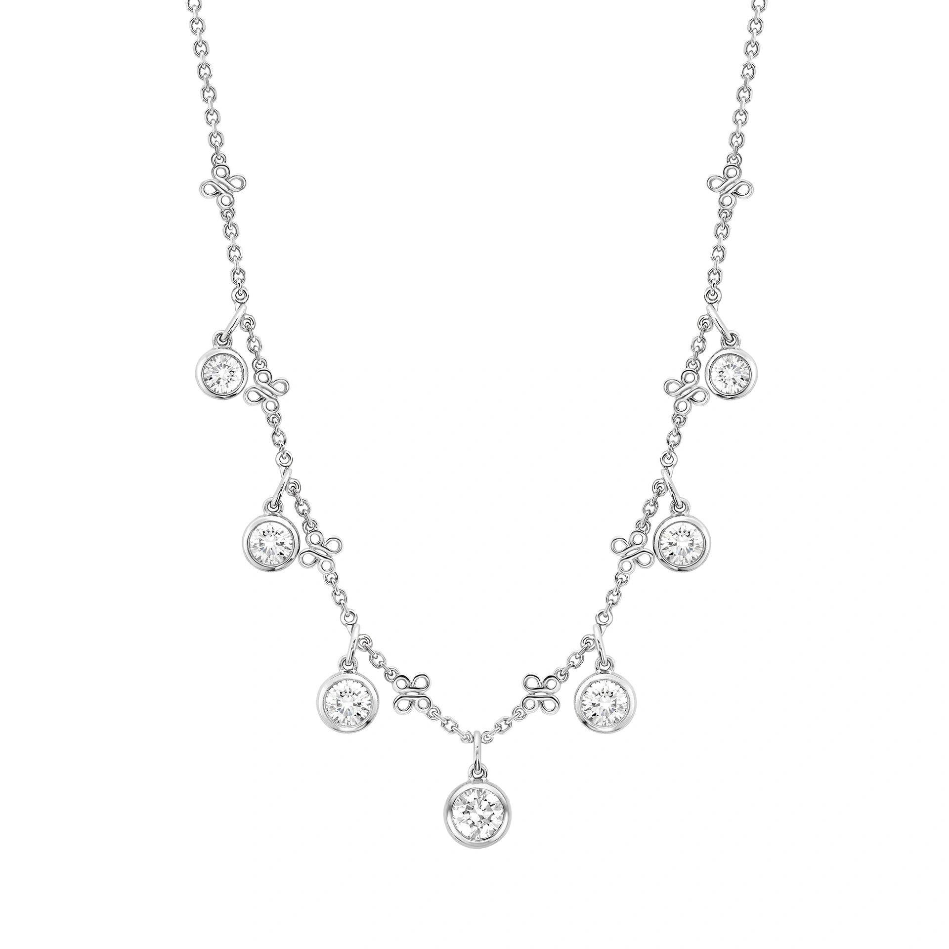 Boodles Beach Medium Seven Stone Platinum Diamond Necklace Boodles Beach Medium Seven Stone Platinum Diamond Necklace | Fine Necklaces | Coveti