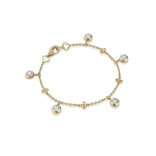 Boodles Beach Medium Yellow Gold Diamond Bracelet | Fine Bracelets | Coveti