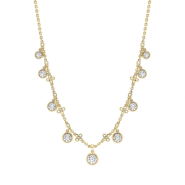 Boodles Beach Medium Yellow Gold Diamond Necklace | Fine Necklaces | Coveti