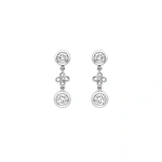 Boodles Beach Platinum Detachable Diamond Drop Earrings | Fine Earrings | Coveti