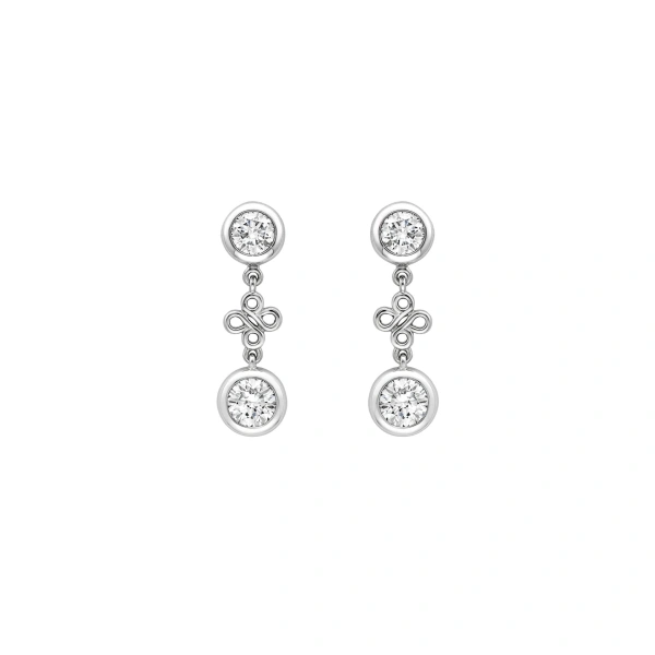 Boodles Beach Platinum Detachable Diamond Drop Earrings | Fine Earrings | Coveti