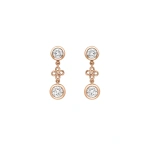Boodles Beach Rose Gold Detachable Diamond Drop Earrings | Fine Earrings | Coveti