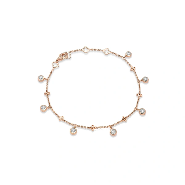 Boodles Beach Rose Gold Diamond Anklet | Fine Anklets | Coveti