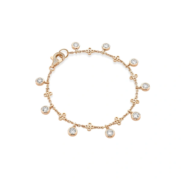 Boodles Beach Rose Gold Diamond Bracelet | Fine Bracelets | Coveti