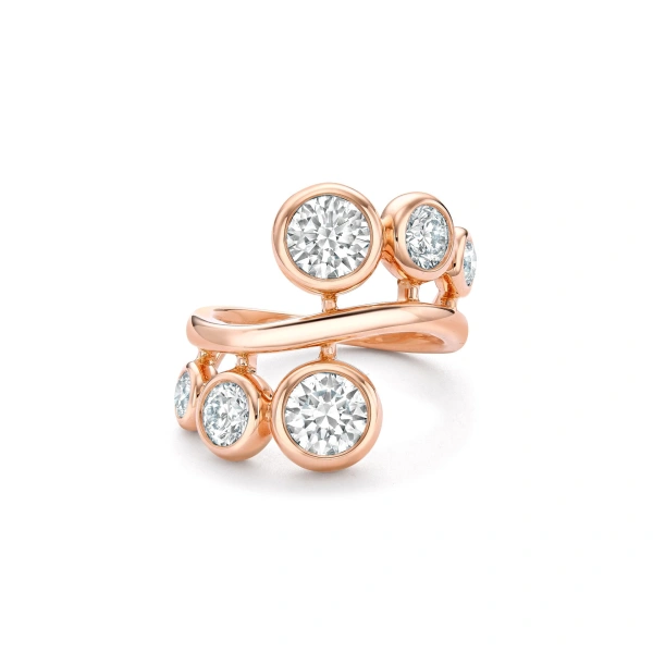 Boodles Beach Rose Gold Diamond Ring | Fine Rings | Coveti