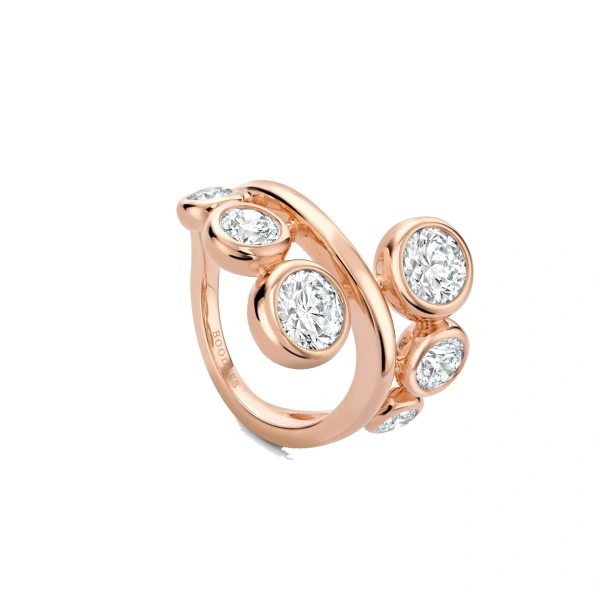 Boodles Beach Rose Gold Diamond Ring | Fine Rings | Coveti