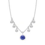 Boodles Beach Sapphire and Diamond Platinum Pendant | Fine Necklaces | Coveti
