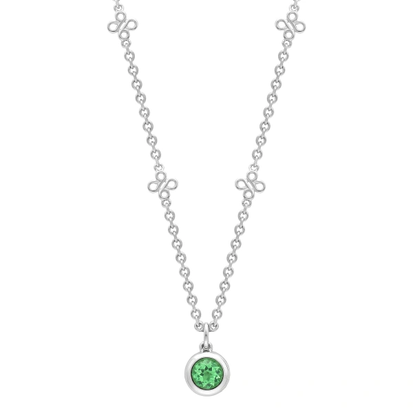 Boodles Beach Tsavorite Platinum Pendant | Fine Necklaces | Coveti
