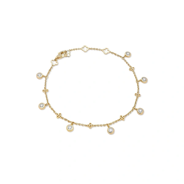Boodles Beach Yellow Gold Diamond Anklet | Fine Anklets | Coveti