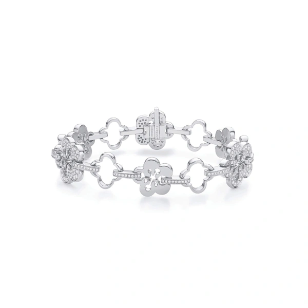 Boodles Blossom Classic White Gold Diamond Bracelet | Fine Bracelets | Coveti