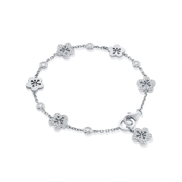 Boodles Blossom Diamond Charm Bracelet | Fine Bracelets | Coveti