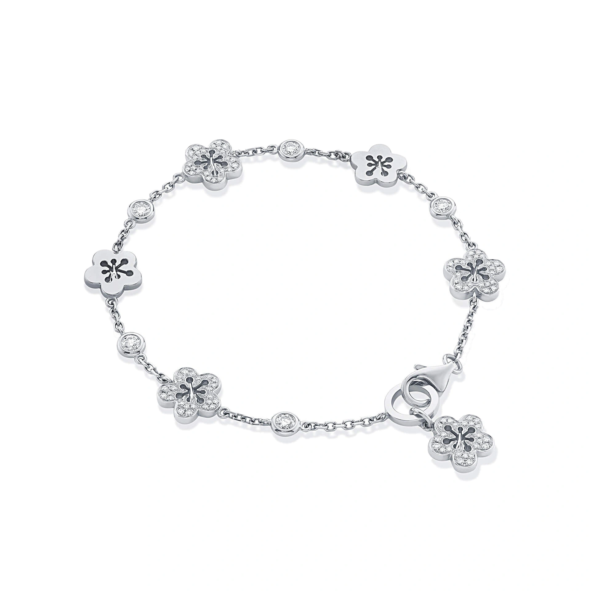 Boodles Blossom Diamond Charm Bracelet Boodles Blossom Diamond Charm Bracelet | Fine Bracelets | Coveti