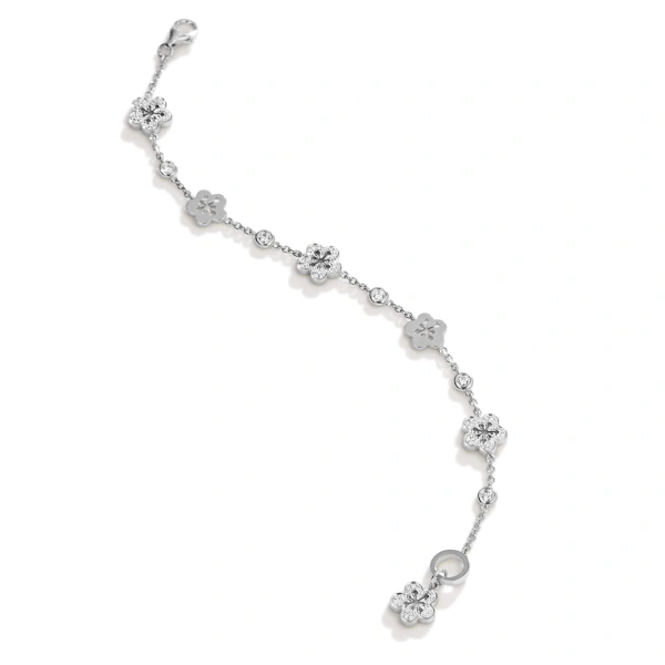 Boodles Blossom Diamond Charm White Gold Bracelet | Fine Bracelets | Coveti
