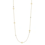 Boodles Blossom Long Yellow Gold Charm Necklace | Fine Necklaces | Coveti