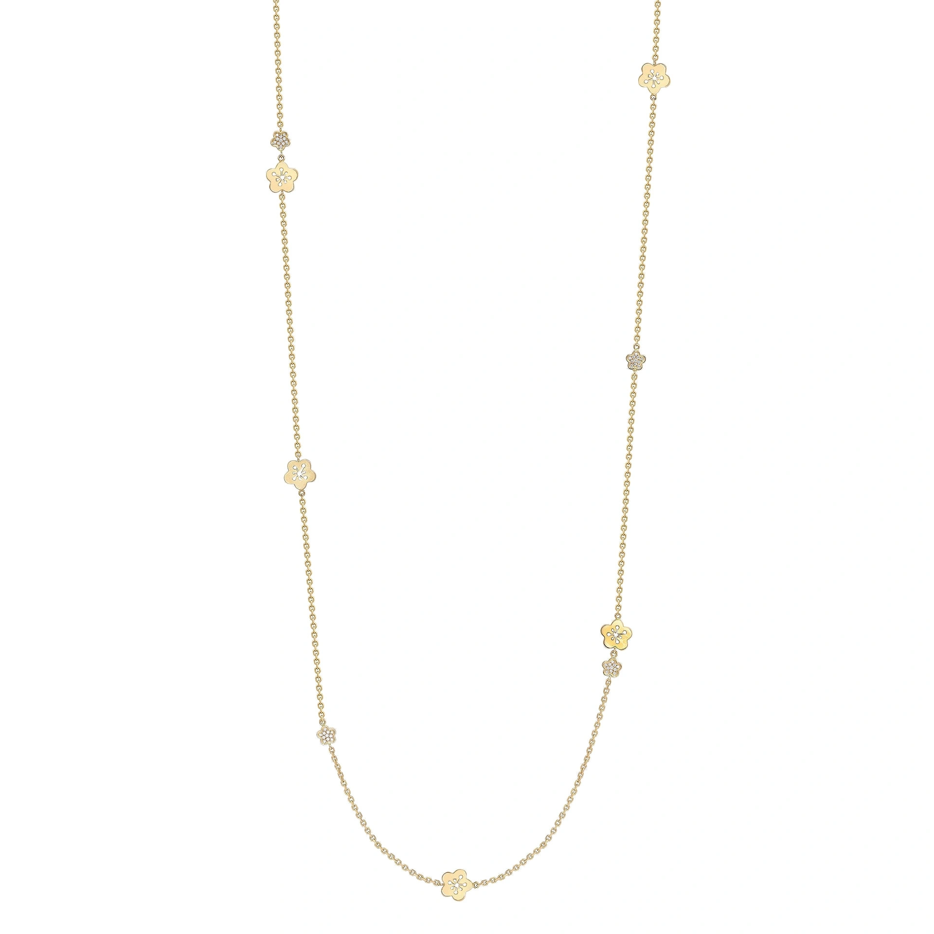 Boodles Blossom Long Yellow Gold Charm Necklace Boodles Blossom Long Yellow Gold Charm Necklace | Fine Necklaces | Coveti