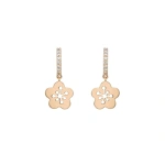 Boodles Blossom Mini Rose Gold Diamond Drop Earrings | Fine Earrings | Coveti