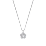 Boodles Blossom Mini White Gold Diamond Pendant | Fine Necklaces | Coveti