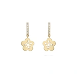Boodles Blossom Mini Yellow Gold Diamond Drop Earrings | Fine Earrings | Coveti