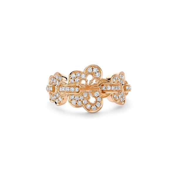 Boodles Blossom Triple Rose Gold Diamond Ring | Fine Rings | Coveti