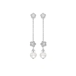 Boodles Blossom White Gold Detachable Pearl Drop Earrings | Fine Earrings | Coveti