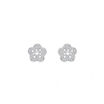 Boodles Blossom White Gold Diamond Stud Earrings | Fine Earrings | Coveti