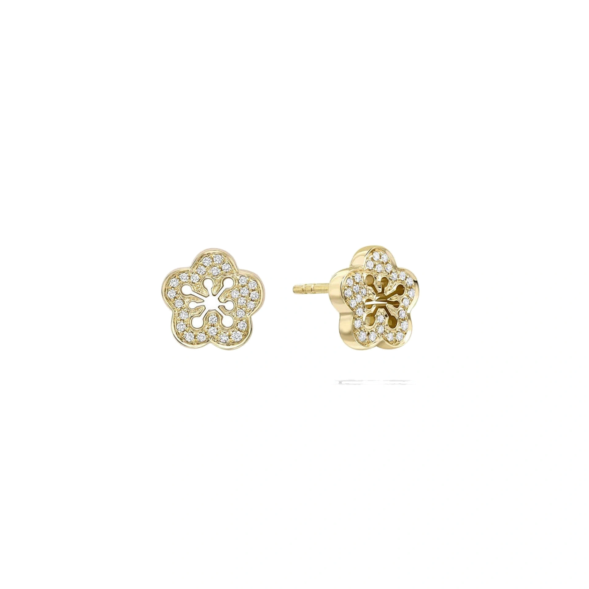 Boodles Blossom Yellow Gold Diamond Stud Earrings Boodles Blossom Yellow Gold Diamond Stud Earrings | Fine Earrings | Coveti