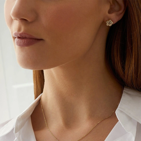 Boodles Blossom Yellow Gold Pendant and Earrings Set | Fine Jewellery Sets | Coveti