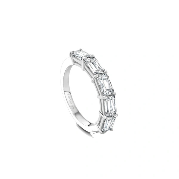 Boodles Classic Ashoka Diamond Platinum Semi Eternity Ring | Fine Rings | Coveti