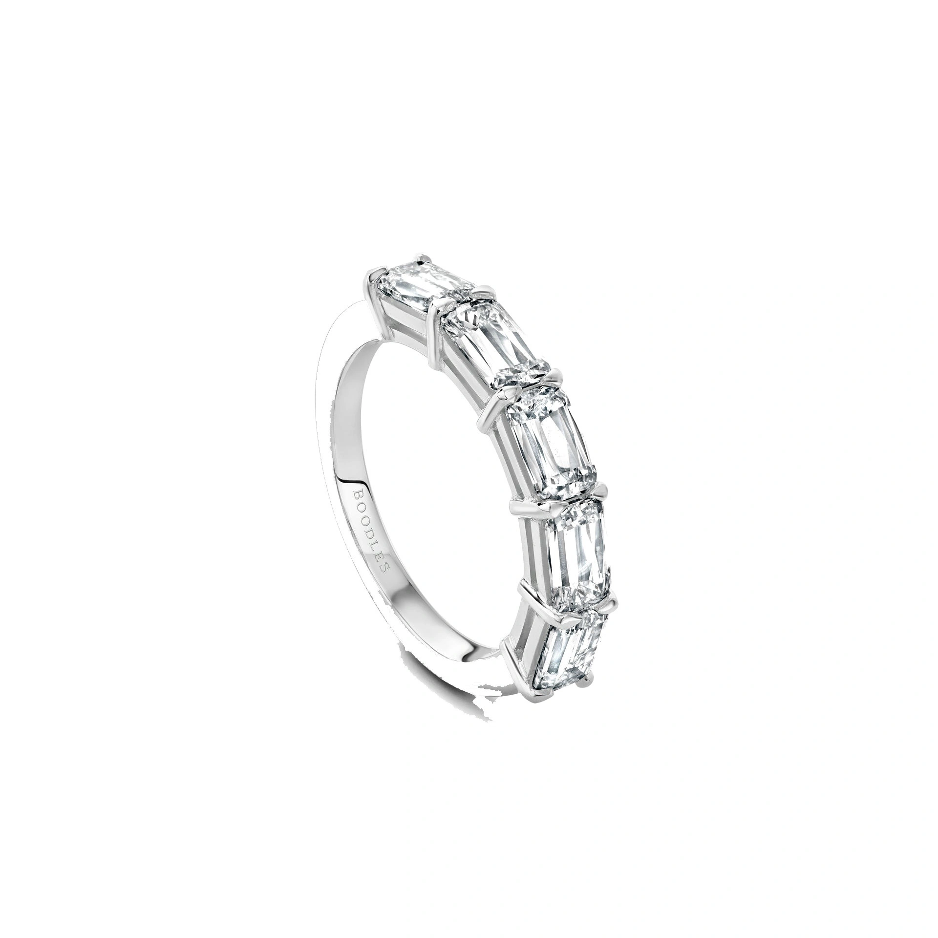 Boodles Classic Ashoka Diamond Platinum Semi Eternity Ring Boodles Classic Ashoka Diamond Platinum Semi Eternity Ring | Fine Rings | Coveti