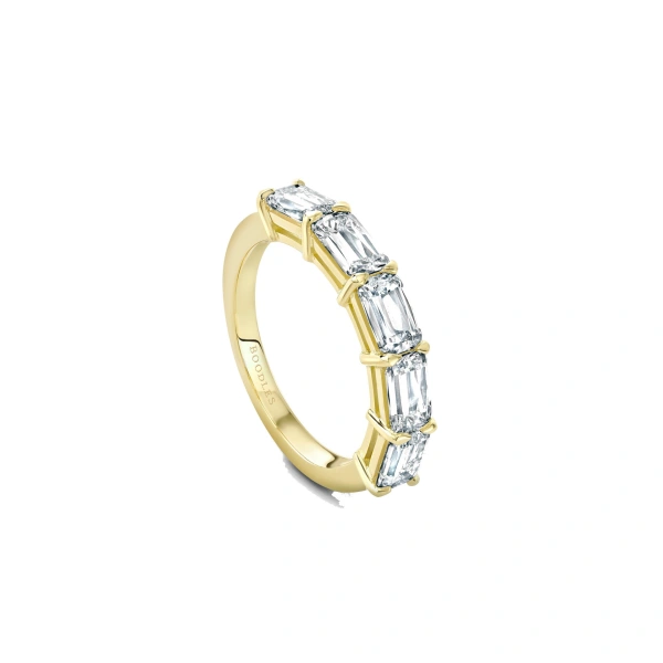Boodles Classic Ashoka Diamond Yellow Gold Semi Eternity Ring | Fine Rings | Coveti