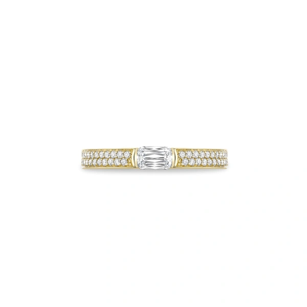 Boodles Classic Ashoka Diamond Yellow Gold Wedding Band | Fine Rings | Coveti