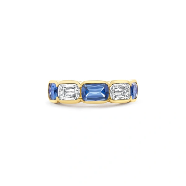 Boodles Classic Ashoka Sapphire Diamond Yellow Gold Ring | Fine Rings | Coveti