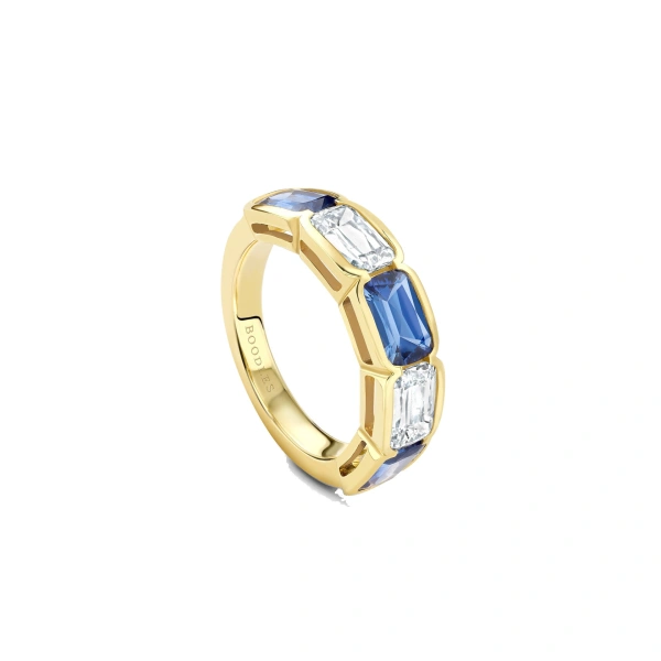 Boodles Classic Ashoka Sapphire Diamond Yellow Gold Ring | Fine Rings | Coveti