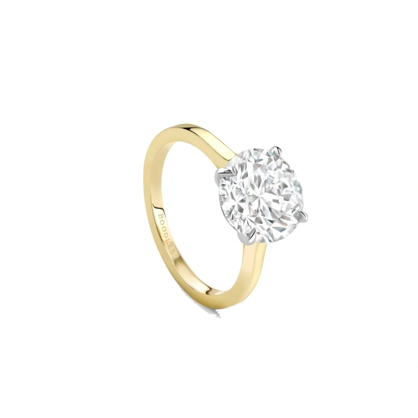 Boodles Classic Brilliant Diamond Yellow Gold Engagement Ring | Fine Rings | Coveti