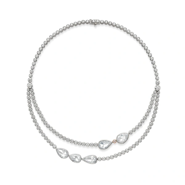 Boodles Classic Diamond Double Row Platinum Necklace | Fine Necklaces | Coveti