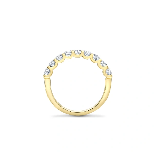 Boodles Classic Evermore Diamond Half Hoop Yellow Gold Eternity Ring | Fine Rings | Coveti