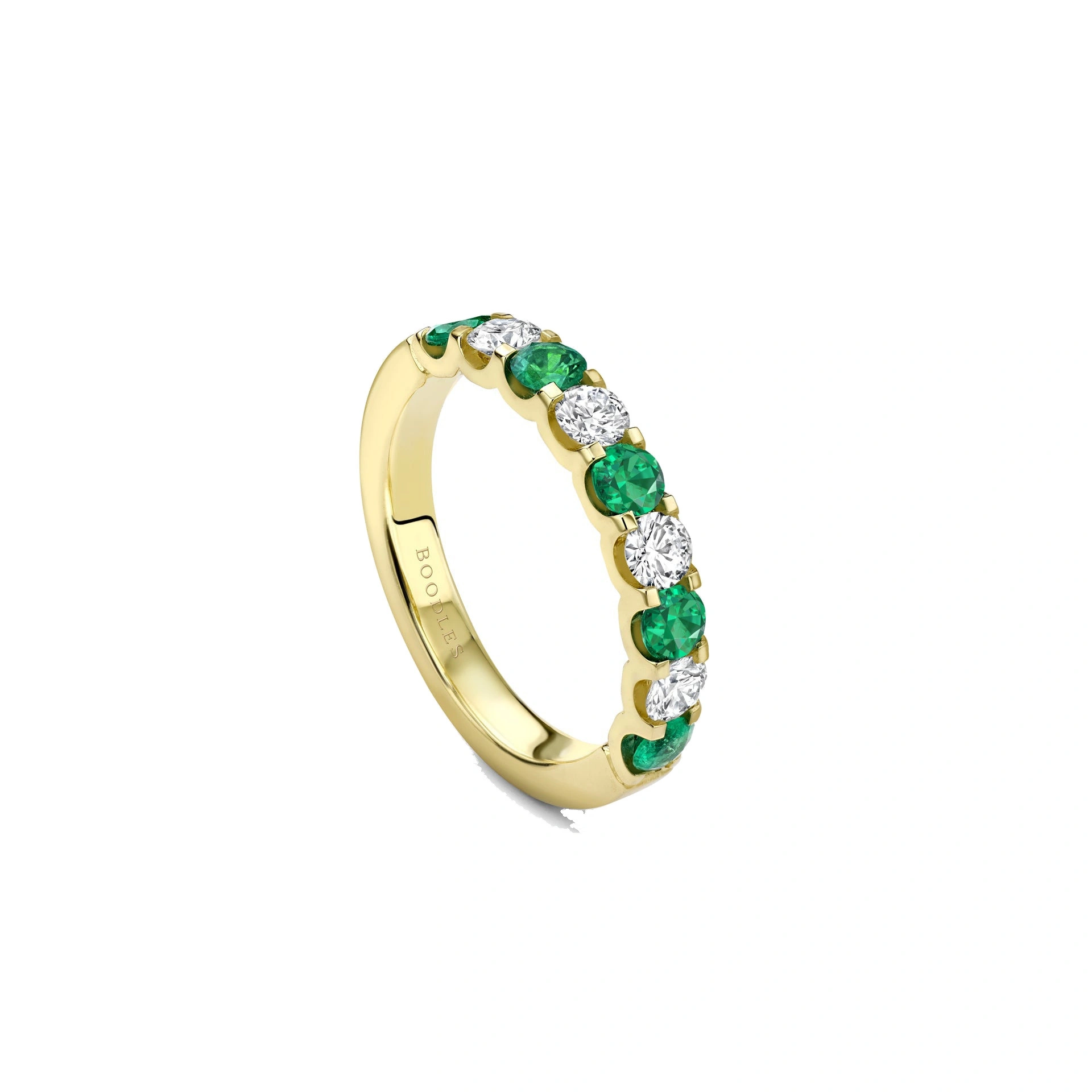 Boodles Classic Evermore Emerald Diamond Yellow Gold Eternity Ring Boodles Classic Evermore Emerald Diamond Yellow Gold Eternity Ring | Fine Rings | Coveti