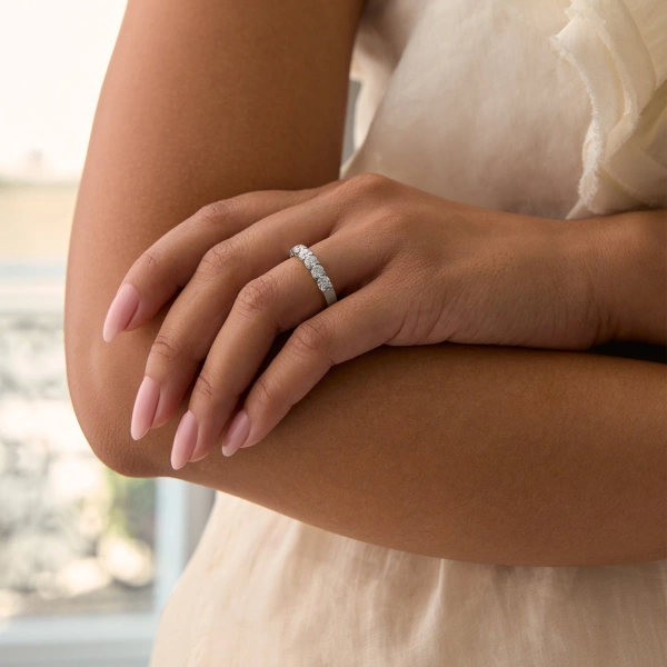 Boodles Classic Evermore Half Hoop Platinum Eternity Ring 1.8 Carat | Fine Rings | Coveti