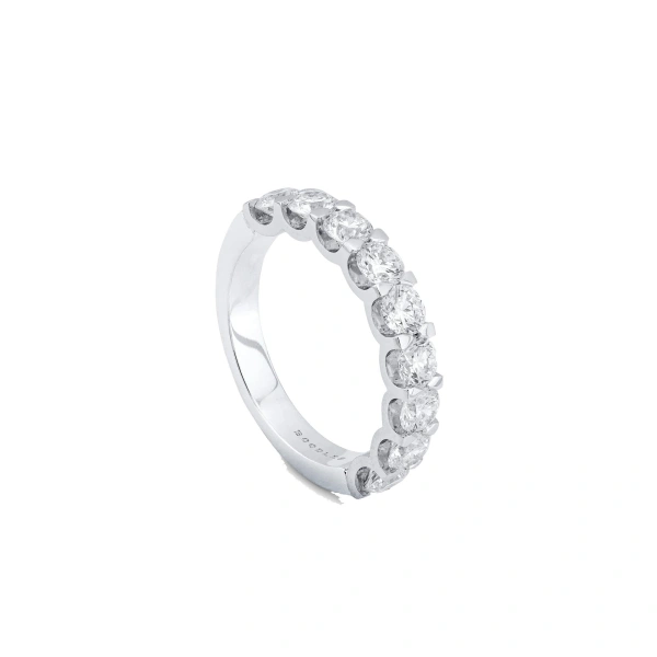 Boodles Classic Evermore Half Hoop Platinum Eternity Ring 1.8 Carat | Fine Rings | Coveti