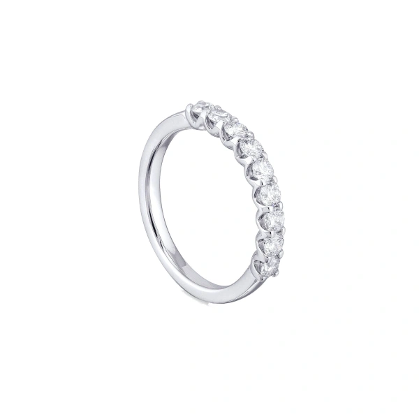 Boodles Classic Evermore Half Hoop Platinum Eternity Ring 1 Carat | Fine Rings | Coveti