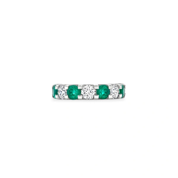 Boodles Classic Evermore Medium Emerald Diamond Platinum Eternity Ring | Fine Rings | Coveti