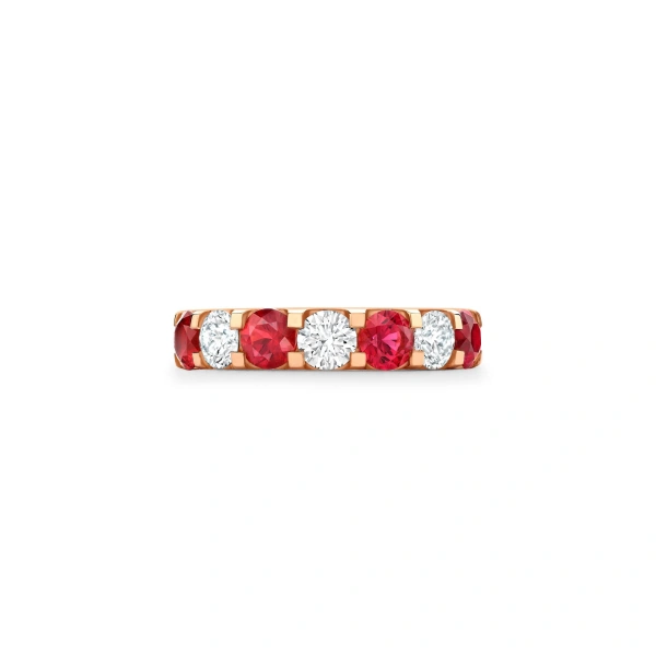 Boodles Classic Evermore Medium Ruby Diamond Yellow Gold Eternity Ring | Fine Rings | Coveti