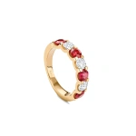 Boodles Classic Evermore Medium Ruby Diamond Yellow Gold Eternity Ring | Fine Rings | Coveti