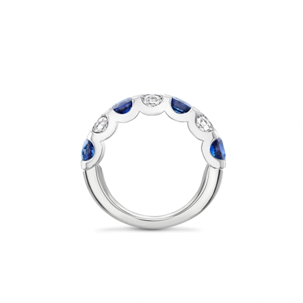 Boodles Classic Evermore Medium Sapphire Diamond Platinum Eternity Ring | Fine Rings | Coveti