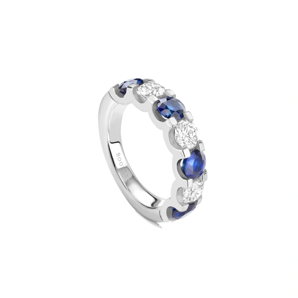 Boodles Classic Evermore Medium Sapphire Diamond Platinum Eternity Ring | Fine Rings | Coveti