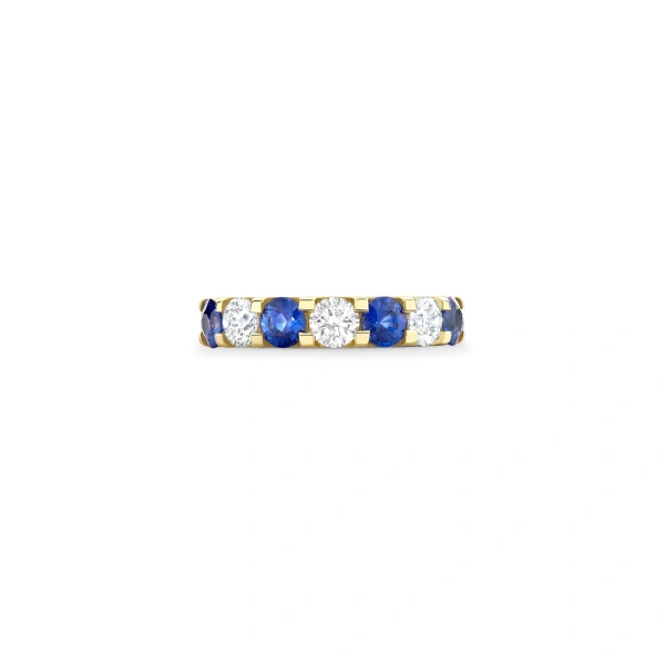 Boodles Classic Evermore Medium Sapphire Diamond Yellow Gold Eternity Ring | Fine Rings | Coveti