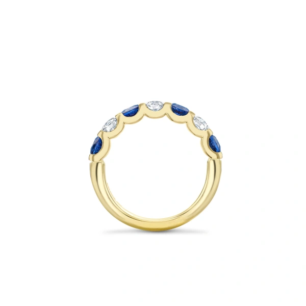 Boodles Classic Evermore Medium Sapphire Diamond Yellow Gold Eternity Ring | Fine Rings | Coveti