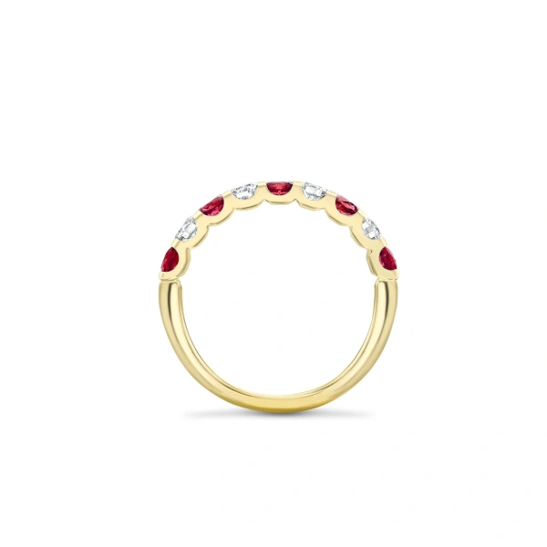 Boodles Classic Evermore Ruby Diamond Yellow Gold Eternity Ring | Fine Rings | Coveti