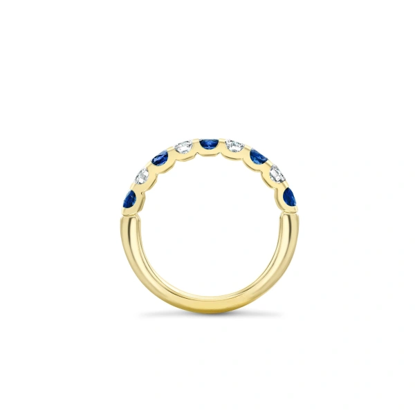 Boodles Classic Evermore Sapphire Diamond Yellow Gold Eternity Ring | Fine Rings | Coveti